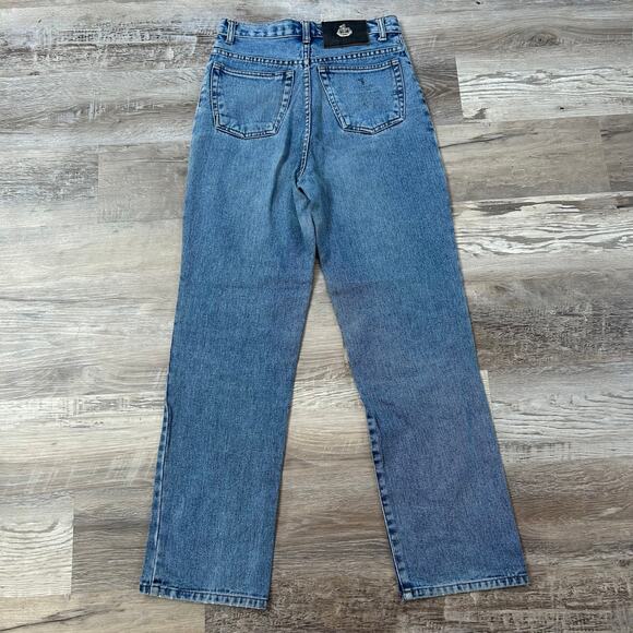 Trussardi Jeans Medium Wash High Rise Straight Leg Denim Italy Women’s Sz 29 - Picture 4 of 8